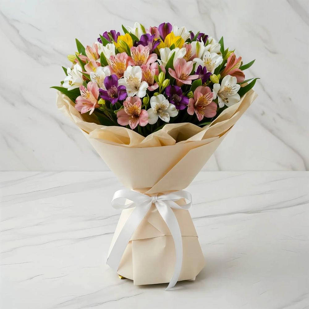 Букет цветов из: Альстромерии в Афанасьево