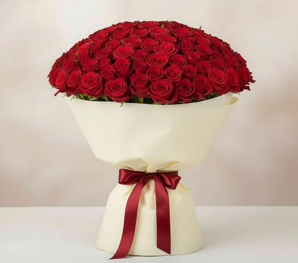Букет 101 Красная роза Милано в Афанасьево