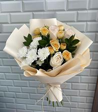 Букет цветов из:  Розы и Хризантемы в Афанасьево