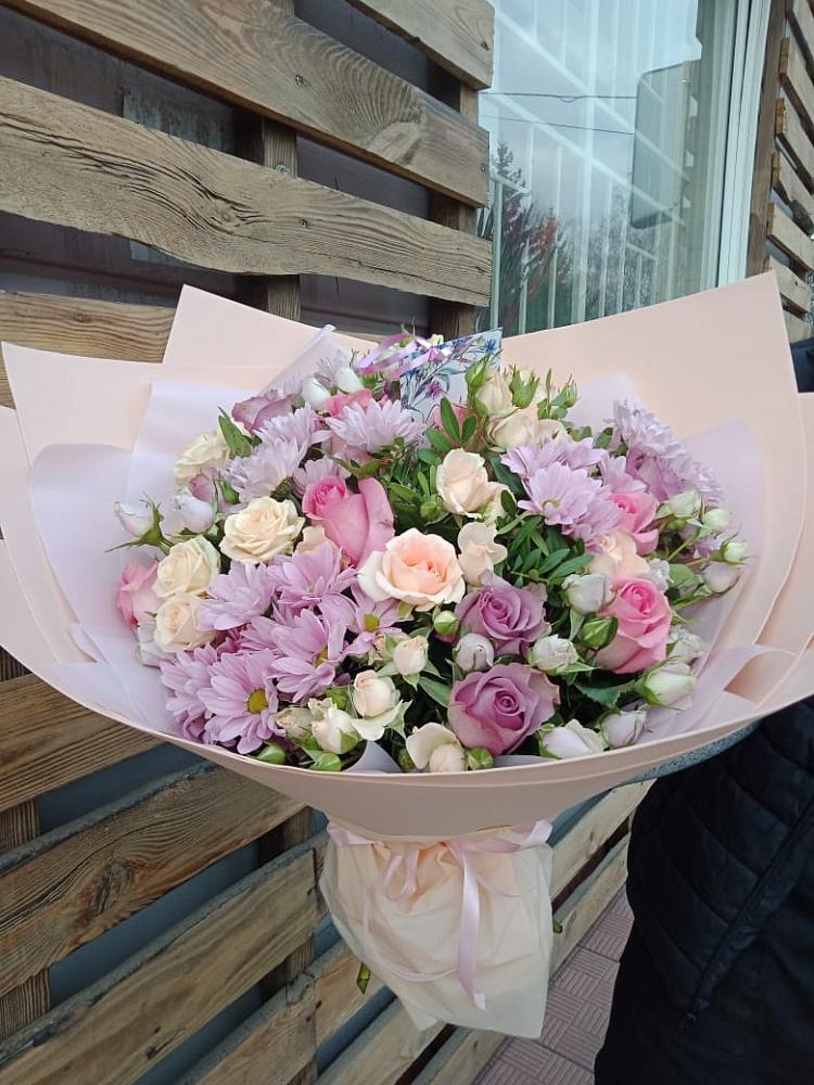 Букет цветов из: Розы и Хризантемы в Афанасьево