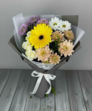 Букет цветов из:  Розы, Герберы и Хризантемы в Афанасьево