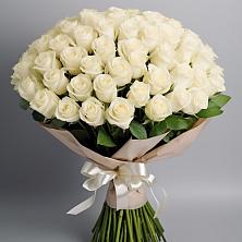Букет 101 беля роза Белоснежка в Афанасьево
