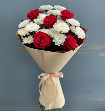 Букет цветов из:  Розы и Хризантемы #REPLACE_PRED# Афанасьево
