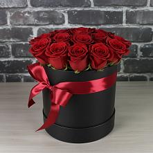 Цветочная композиция из Розы в шляпной коробке в Афанасьево