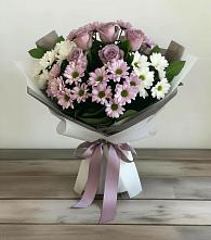 Букет цветов из:  Хризантемы и Розы #REPLACE_PRED# Афанасьево