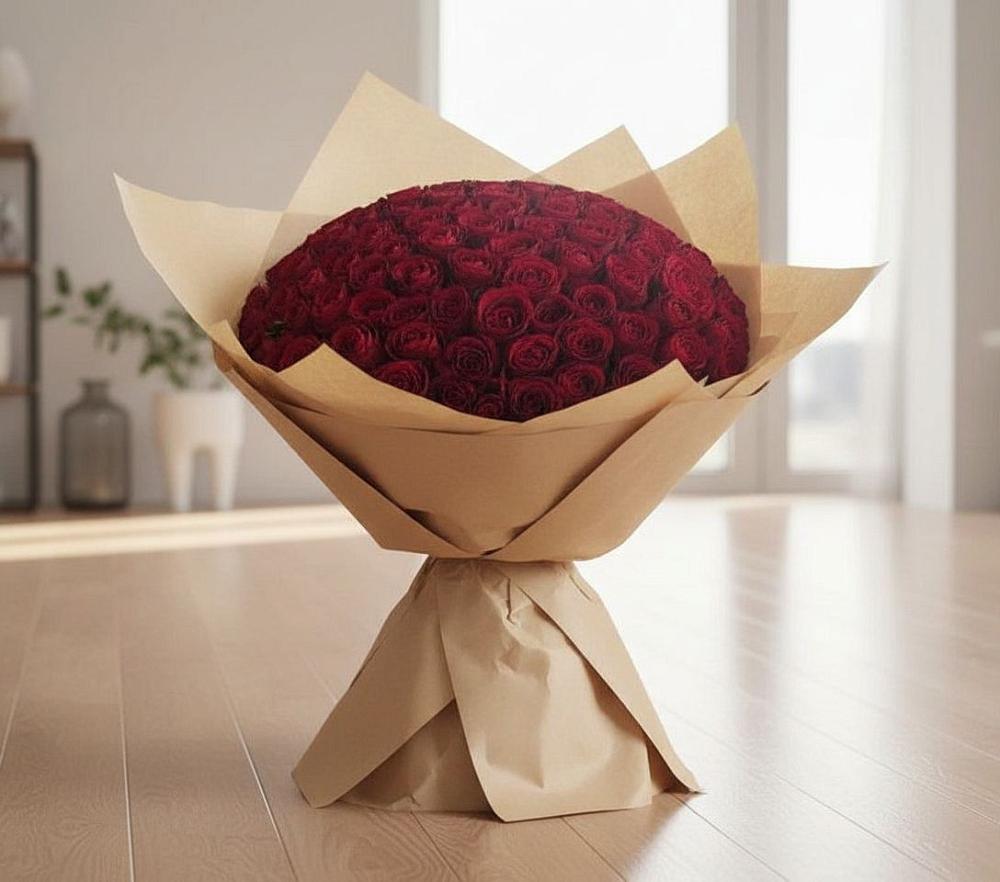Букет 101 Красная роза в Афанасьево