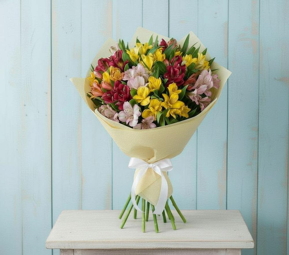 Букет цветов из: Альстромерии в Афанасьево