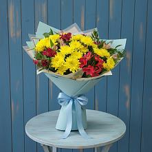Букет цветов из:  Альстромерии и Хризантемы в Афанасьево